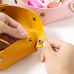 Plateau organisateur pliable en cuir PU, plateau de rangement pour bijoux, clés, pièces de monnaie, dés - Product Image 4