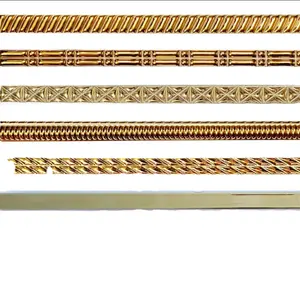 금색과 실버 색 인테리어 세라믹 스커트 연필 유리 테두리 디자인 바닥 타일 200x600 400x600