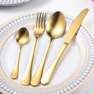 Venta al por mayor <span class=keywords><strong>de</strong></span> fábrica Logotipo personalizado 24 piezas Metal dorado Acero inoxidable Diseño contemporáneo Stock TOPONE Juego <span class=keywords><strong>de</strong></span> <span class=keywords><strong>cubiertos</strong></span> <span class=keywords><strong>con</strong></span> caja dorada - Product Image 2