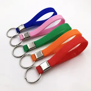 מותאם אישית במפעל סיליקון Keychain סיליקון צמיד מפתחות קידום מכירות מתנות