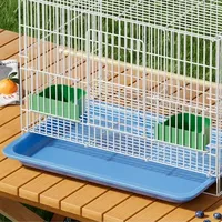 Ensemble de cages à oiseaux en fil de fer électroplaqué, cages à oiseaux pliables pour l'élevage des perroquets et des calopsittes avec 3 mois de garantie
