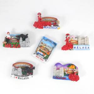 Imán de nevera de diseño personalizado imán de resina 3D imán de estilo de España recuerdo Málaga <span class=keywords><strong>Sevilla</strong></span> pintado viaje - Product Image 1