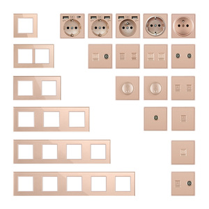 86 Type European Standard Switch Module <b>Wall</b> <b>Socket</b> <b>USB</b> Tempered Glass Panel Type C Function Keys DIY Customization - Product Image 3