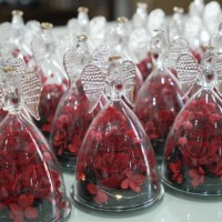 Offre Spéciale fleurs et plantes préservées petit ange fleur immortelle rose éternelle fleurs conservées dans un cadeau en verre
