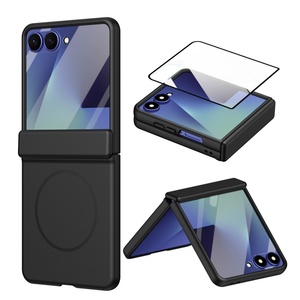 เคสโทรศัพท์แม่เหล็กแบบด้านคุณภาพสูงสำหรับ Samsung Flip 8 4 5 6 7 รองรับการชาร์จไร้สาย พร้อมฟิล์มกันรอยหน้าจอ ป้องกันการกระแทก - Product Image 1