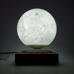 Magic Magnetic Levitation Moon Lamp Table Lamp 3D Printed Floating Night <b>Light</b> <b>Warm</b> <b>White</b> Touch Control Dimmable LED Indoor - Product Image 3
