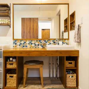 New Chinese Style Solid <b>Wood</b> Bathroom Cabinet Single Bathroom Vanity with extra <b>Large</b> Storage - Product Image 6