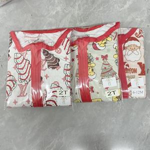 Toptan sonbahar baskılı örme bambu iki yönlü fermuar kapatma pijama çocuk Romper bebek tulum ODM gizemli kutusu - Product Image 3