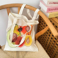 Sac fourre-tout écologique de qualité supérieure, léger, imprimé, en coton naturel et en lin, sac fourre-tout simple pour le shopping, sac à bandoulière