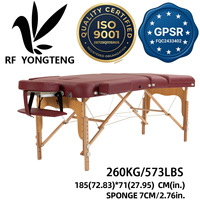 Table de massage professionnelle pliable à 3 sections, réglable en hauteur, en cuir PU, pour salon, hôtel, usage commercial