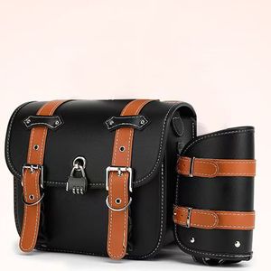 Bolsa grande de cuero PU para SILLÍN de motocicleta de carreras, bolsa de caja lateral impermeable para herramientas y equipo de asiento - Product Image 1