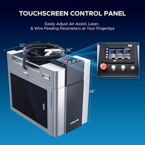 Nouvelle soudeuse laser à fibre portative 3000W 3-en-1, machine de soudage, nettoyage et découpe laser avec alimentation en fil intégrée, composants THK - Product Image 3