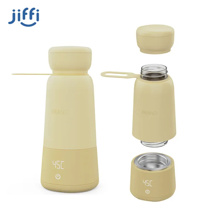 Jiffi nuovo Design riscaldatore portatile portatile ricaricabile USB scaldabiberon da viaggio per latte per bambini