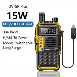 Radio bidirectionnelle Baofeng UV-5R Plus 15W UHF/VHF double bande longue portée pour communication extérieure - Product Image 4