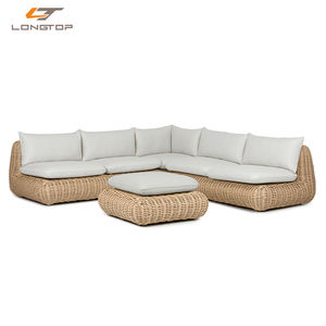 Mobili in Rattan per <span class=keywords><strong>terrazza</strong></span> con divano da esterno in bambù dal Design popolare con Set da giardino per braciere - Product Image 1