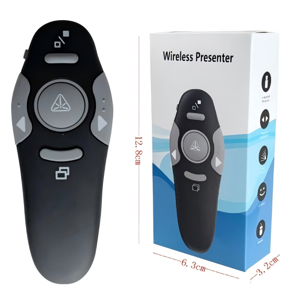 2.4GHz Wireless USB Remote Control Red Laser Pointer Compatible Mac/Windows iPad Android Laptop for PowerPoint Presentations