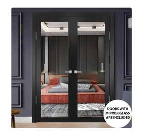 European Style French Door Cheap Aluminum Casement With Tempered Glass Automatic Steel Open Interior Exterior Waterproof Feature