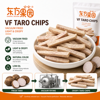 HALALA KOSHER BRC CERTIFICEERD Knapperige VACUÜMGEFRITEERDE GEDROOGDE Taro-stroken VEGAN Snack NATUURLIJKE Chips Gezonde Magere Chips ODM OEM