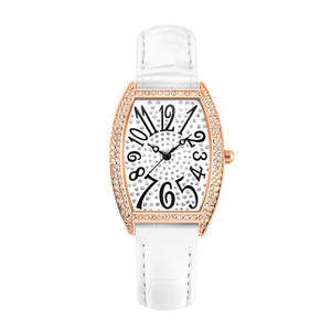 Reloj de Pulsera de Cuarzo para Mujer, Retro, Elegante, con Incrustaciones de Diamantes, Esfera en Forma de Tonneau - Product Image 4