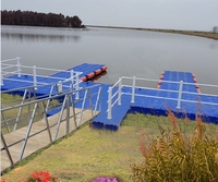 Plateforme flottante modulaire à faible entretien en plastique HDPE, système de quai portable pour jet ski et bateau, protection UV, étanche