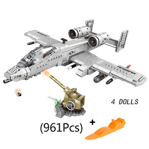 Máy Bay Xây Dựng Khối Đồ Chơi A10 Máy Bay Chiến Đấu Đặt Quà Tặng Cho Trẻ Em Cổ Điển Mô Hình Xây Dựng Gạch Máy Bay Đồ Chơi - Product Image 6