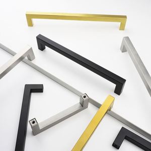 Modern Stainless Steel Adjustable Cabinet Handles Furniture Wardrobe Dresser Door Pulls Black Gold T Bar Bathroom Living Room - Product Image 3