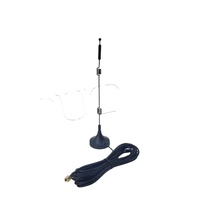 Antenne WiFi double bande 2.4G/5.8G omnidirectionnelle à gain élevé 6dBi avec connecteur SMA mâle et fixation magnétique, vente directe usine pour routeur et point d'accès