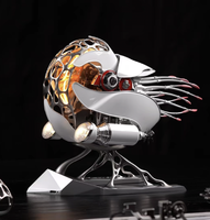 Kit d'assemblage mécanique Nautilus en métal, rechargeable Type-C, sculpture bionique dynamique, décoration artistique de bureau, ornement, robot artistique, cadeau