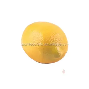 Оптовая цена искусственные фрукты пластиковые лимона для украшения поддельные желтый лимон
