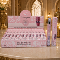 Eau de Parfum pour Femme en Flacon Fin en Verre Rose avec Boîte de Présentation, Pétales et Socle en Pierre, Élégant et Longue Tenue