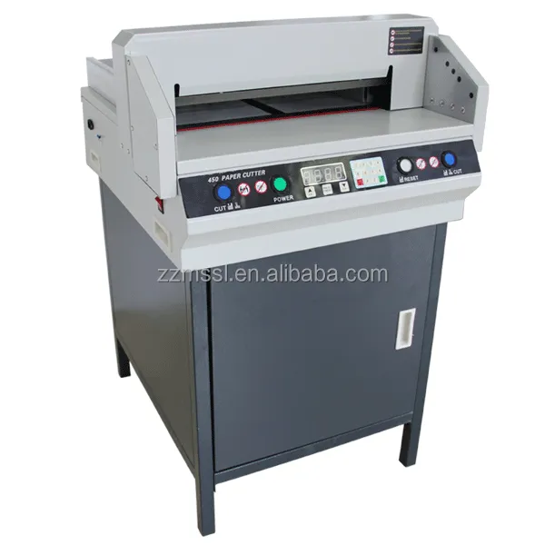 Pemotong kertas Guillotine otomatis yang dapat diprogram 450v + mesin pemotong kertas