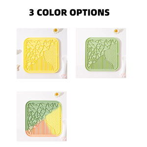 Silicone Pet Tigelas Elegante Slow Food Dot Linha Automática Indoor/Outdoor Quadrado Grande Ventosas Luz Durável para Gatos Cães - Product Image 2