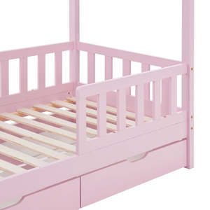 Nouveau monté en <span class=keywords><strong>bois</strong></span> filles enfant en bas âge deux cadres bébé enfant <span class=keywords><strong>cabane</strong></span> lit montessori enfants lit au sol pour enfants - Product Image 4
