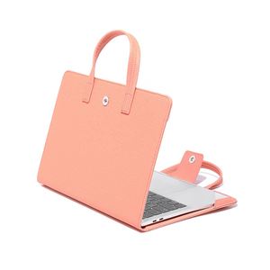 Étui pour ordinateur portable imperméable fourni par l'usine, sac à main promotionnel avec poignée, fabriqué en matériau PU - Product Image 6