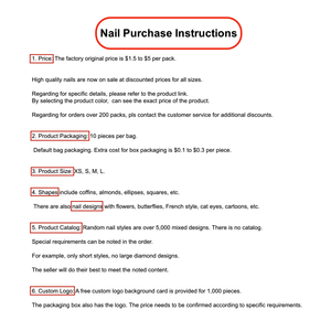 Insumos para Uñas de Fábrica Directamente Uñas Postizas Hechas a Mano Aleatorias Oferta de Descuento Uñas Falsas de Colores Diseñadas para Presionar - Product Image 6