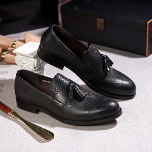 Zapatos Oxford de Hombre de Negocios de Alta Gama, de Cuero Genuino, con Cordones, Punta Puntiaguda, Clásicos y Planos - Product Image 3