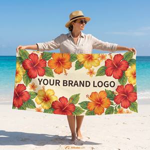 Custom Double Sided <b>Microfiber</b> Suede <b>Towels</b> Soft and Quick Dry & Skin Friendly <b>Beach</b> <b>Towel</b> - Product Image 1