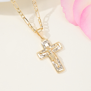 종교 목걸이 패션 쥬얼리 십자가 예수 펜던트 금도금 14k 종교 쥬얼리 목걸이 - Product Image 4
