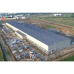 Construção de estrutura de aço com design de amostra grátis, pré-fabricada de armazenamento de aço na Europa, preço barato