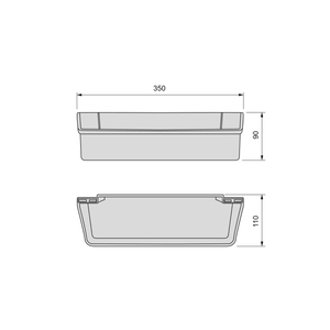 EMUCA 350 mm Plastic White <b>Kitchen</b> <b>Storage</b> Cabinet with Fixed Door 2-Piece Set Model EMU8930315 Made in Italy - Product Image 2
