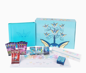 Pok Mon Card Eevee <span class=keywords><strong>GX</strong></span> Boîte-cadeau en plastique Fée Feuille de glace Lune Soleil PTCG Impression UV chinoise simplifiée Écologique - Product Image 3