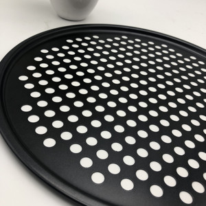 Teglia per <span class=keywords><strong>Pizza</strong></span> in acciaio al carbonio nero con rivestimento in ceramica antiaderente per la cottura - Product Image 5