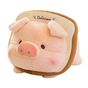 2025 venta al por mayor Super lindo dibujos animados Piggy peluche almohada para niños nuevo Peluche de pelo largo pequeño cerdo Rosa muñeco de peluche - Product Image 5