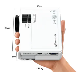 Bioskop Digital Mini portabel, Full HD 720P fokus otomatis 2.4/5G WIFI untuk teater Rumah