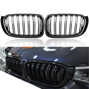 2X Rejilla Delantera Estilo M para Coche, Malla de Rejilla con Tira Decorativa, Cubierta Negra Brillante de Doble Línea para BMW X3 X4 F25 F26 2014 2015 2016 2017 - Product Image 2