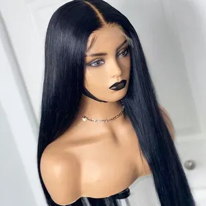 10a Grade Human Hair Wig Virgin Brazilian Hair Wear And Go Glueless Human Hair Wig Straight HD Lace Front Wig For Black Women