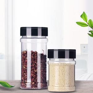 Seasoning Storage Box Pepper Container Custom Pet Plastic Transparent Salt Shaker Condiment Bottles Cruet Kitchen Herb Spice Jar