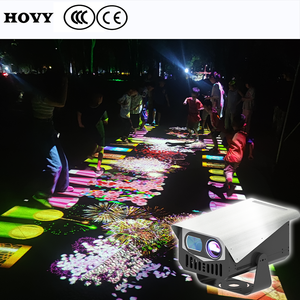 <span class=keywords><strong>Projecteur</strong></span> de sol portable interactif Full HD LCD avec mise au point automatique, haut-parleur intégré et contrôle par application pour jeux en extérieur - Product Image 4