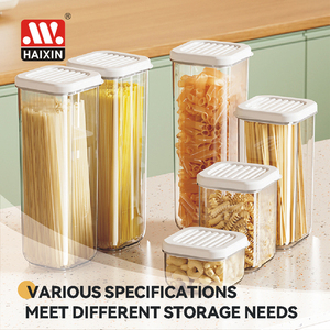 Cocina Rectángulo transparente sellado <span class=keywords><strong>a</strong></span> prueba de humedad <span class=keywords><strong>a</strong></span> prueba de <span class=keywords><strong>agua</strong></span> <span class=keywords><strong>a</strong></span> prueba de plagas Tarro de comida seca Cereales Snack Pasta Recipiente de almacenamiento de alimentos secos - Product Image 2