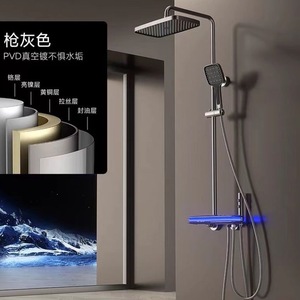 Sistema de Ducha Termostática Kampolly con Cuerpo de Latón, Diseño de Nave Espacial <span class=keywords><strong>UFO</strong></span>, Pantalla de Temperatura y Luz Ambiental de 360 Grados - Product Image 3